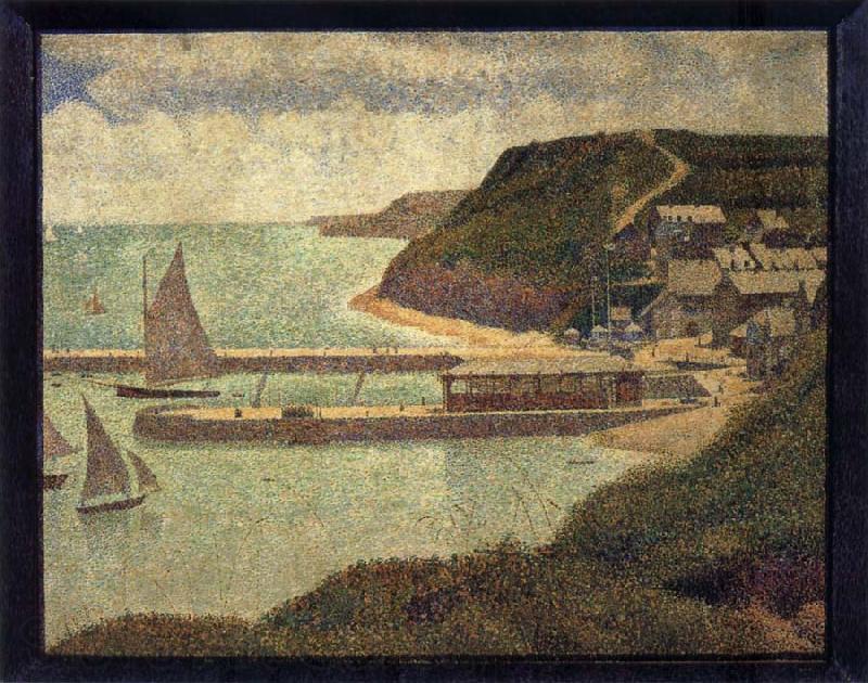 Georges Seurat The Flux of Port en bessin Norge oil painting art